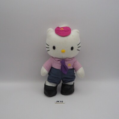 JK10 JUNK Hello Kitty Sanrio McDonald's Uniform Plush Dear Daniel 6'' Toy  Japan
