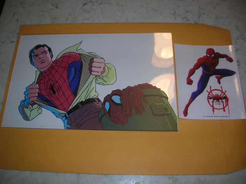 1994 SPIDER MAN PETER PARKER ACETATE CEL & 2018 GENERAL MILLS CEREAL DECAL