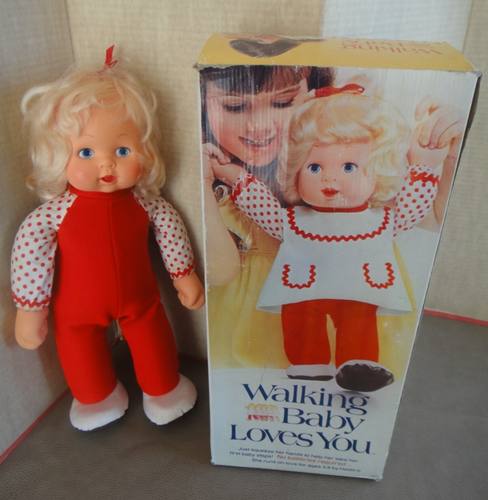 Hasbro Walking Baby Loves You von 1975, funktioniert, mit Karton & Anleitung