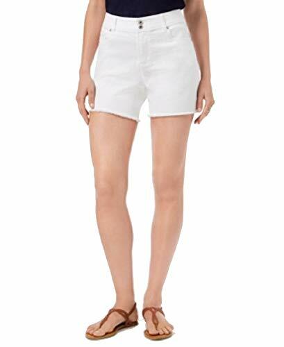 Frayed-Hem Denim Shorts Bright White 