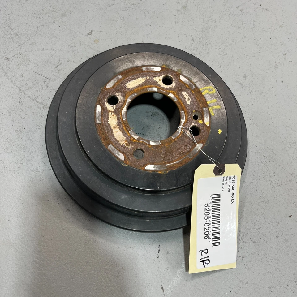 2018-2023 KIA RIO ЗАДНИЙ ПРАВЫЙ ИЛИ ЛЕВЫЙ ТОРМОЗНОЙ БАРАБАН 205,2 мм -33 тыс. миль - от оригинального производителя - Изображение 3 из 4