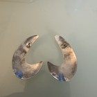 ARTIST SIGNED 1995 STERLING SILVER  MODERN  EARRINGS Post Drop — photo 3