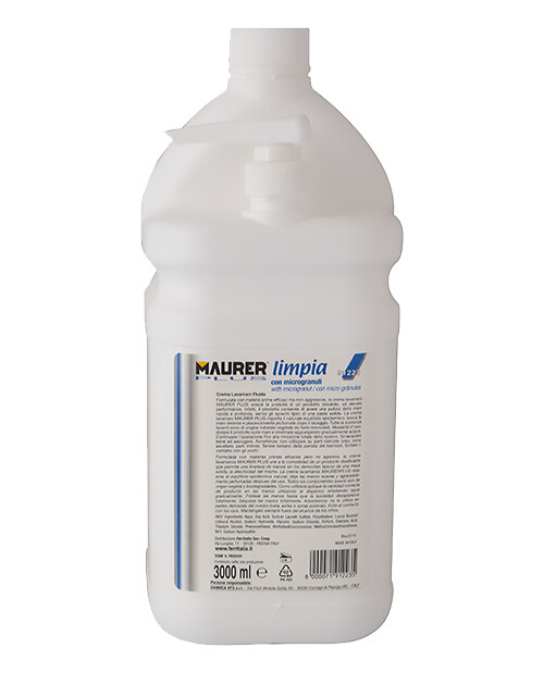 PASTA LAVAMANI CON DOSATORE ML 3000 DETERGENTE SGRASSANTE CREMA LIQUIDA (34052)
