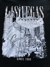 NEW~ LAS VEGAS  "Good Vibes In Nevada" SINCE 1905 Black Graphic T-Shirt Men's XL