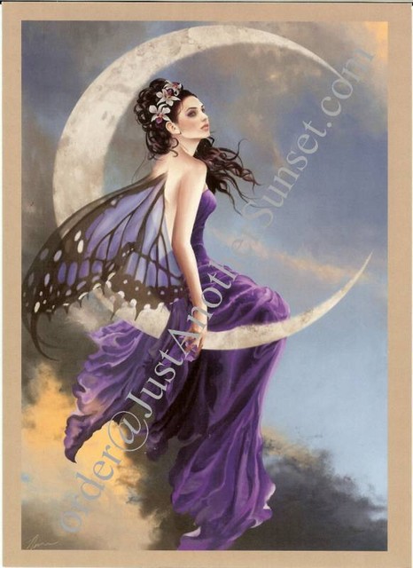 Nene Thomas Moon Fairy Greeting Card Set/8 Earth Fire Wind Frost Indigo Solace for sale online