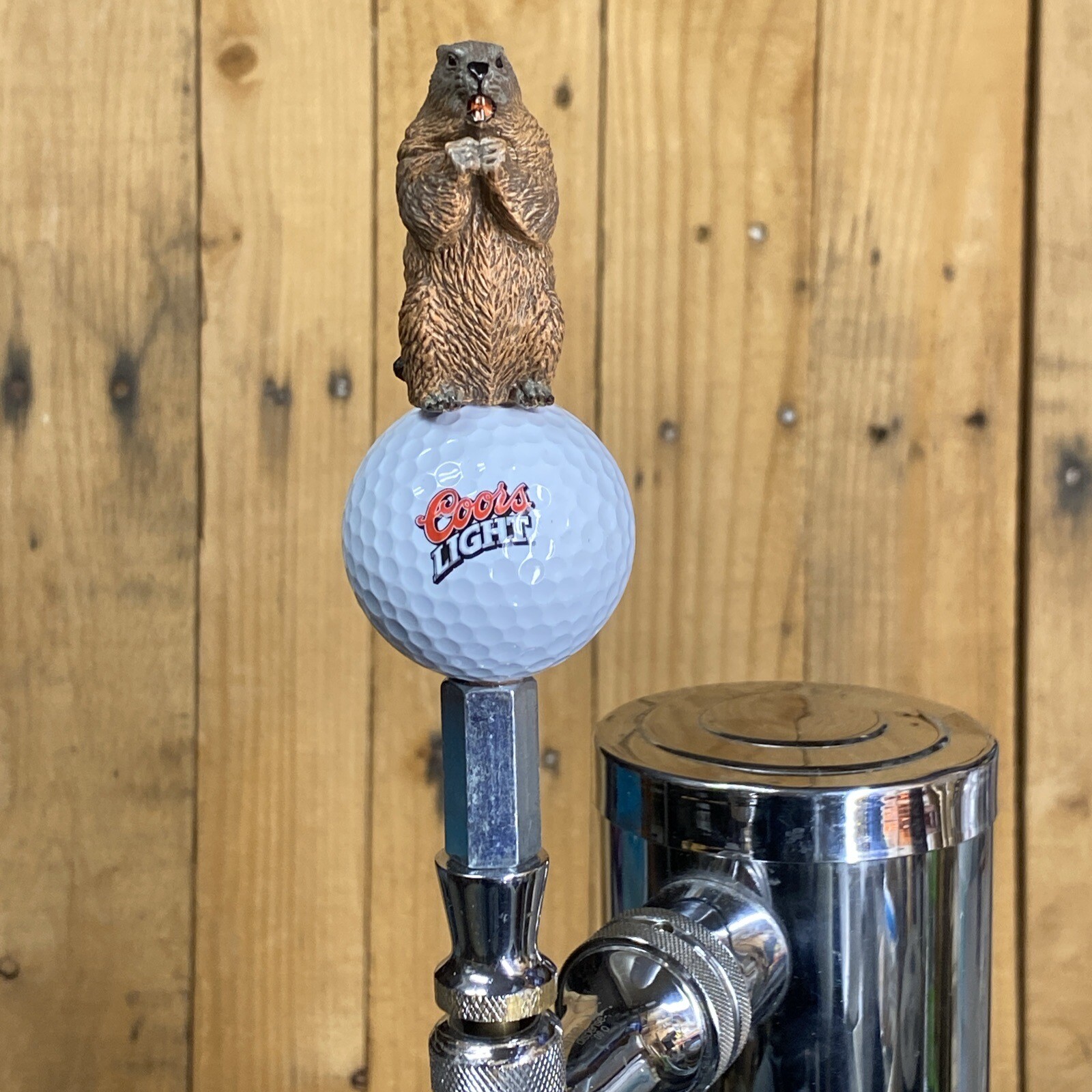 Caddyshack Golf Mini Beer TAP HANDLE Coors Light Ball Gopher Keg Short