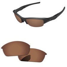 Copper Brown Polycarbonate Replacement Lenses for-Oakley Flak Jacket Sunglasses