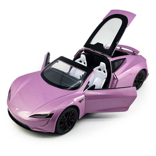 1:24 Tesla Roadster Druckguss Modellauto Licht Sound Spielzeug fur Kinder Jungen - Imagen 10 de 27