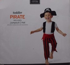 Halloween Boys Toddler Pirate Jumpsuit Hat Costume Size 18-24 M Target
