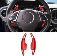 Red Steering Wheel Paddle Shifter Extensions For Chevy 14-19 C7 Corvettecamaro