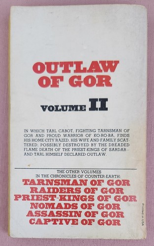 Outlaw Of Gor by John Norman, Paperback, 1967 - Picture 10 of 14