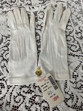 Vintage Saks Fifth Avenue SFA Cotton Gloves White Women 6.5 Made in England NEW
