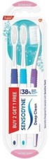 SENSODYNE Deep Clean Toothbrush With Extra Soft, Microfine Bristles PACK OF 3