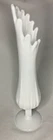 Vintage Fenton Cactus Milk Glass White Swung Pedestal Bud Vase Agave Pattern 12"