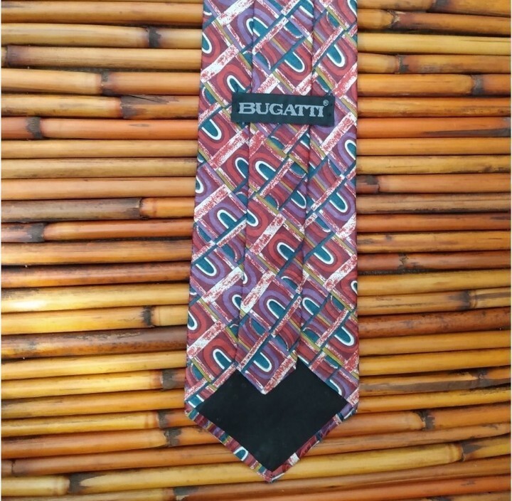 EUC BUGATTI Multicolored Geometric Patterned Rain… - image 3