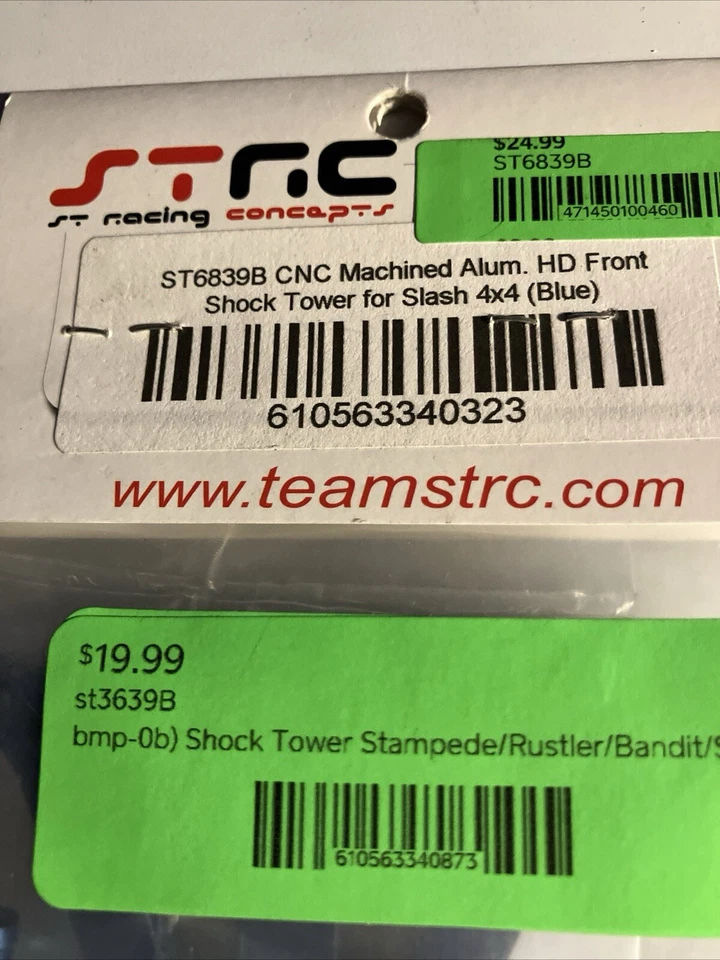 ST6839B St Racing Concepts Aluminum HD Front Shock Tower (Blue) (Slash 4x4) - Image 3 of 4