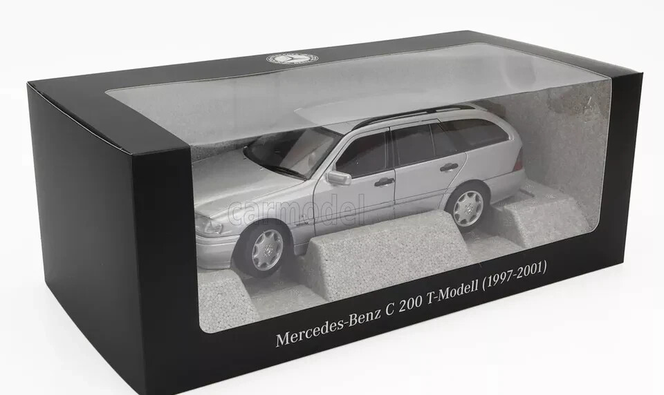 NOREV MERCEDES BENZ C200 (S202) STATION WAGON SILVER 1:18 LE