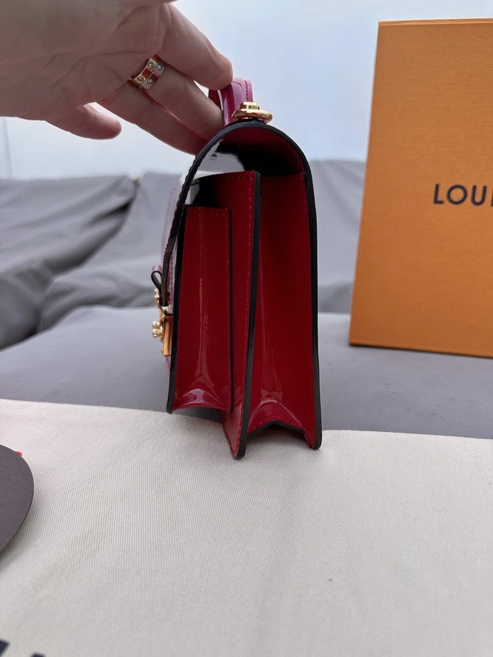 100% ORIGINAL LOUIS VUITTON TASCHE MONCEAU PINK ROSA LACK LEDER NEU! - Bild 4 von 4