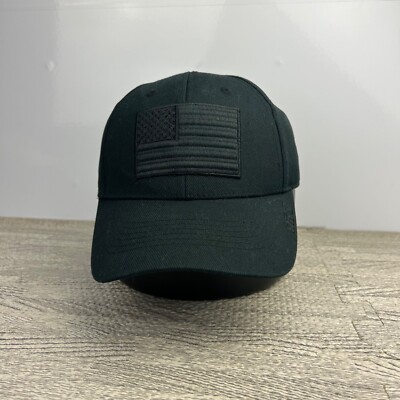 USA Flag OHT Hat Cap Snap Back Adjuatble Black Grunge Adult