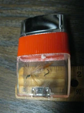 Vintage Scripto with fishing fly inside Lighter used