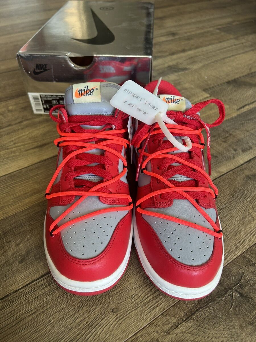 Size 7 - Nike Dunk Low x OFF-WHITE University Red 2019 Size 7 - Nike Dunk Low x OFF-WHITE University Red 2019