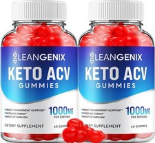 (2 Pack) LeanGenix Keto ACV Gummies - Official - Keto Lean Genix ACV Advanced...