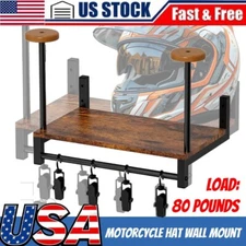 Motorcycle Helmet Holder Wall Mounted Helmet Holder Wall Mount with Helmet Rack