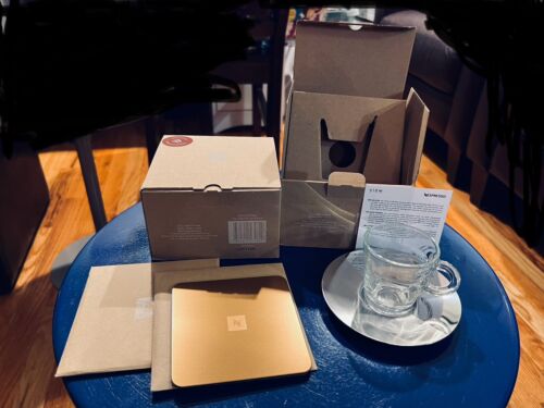 Nespresso View Collection Espresso Set 2 Glasses 3”/2 Saucers New In Box w/EXTRA - Afbeelding 1 van 9
