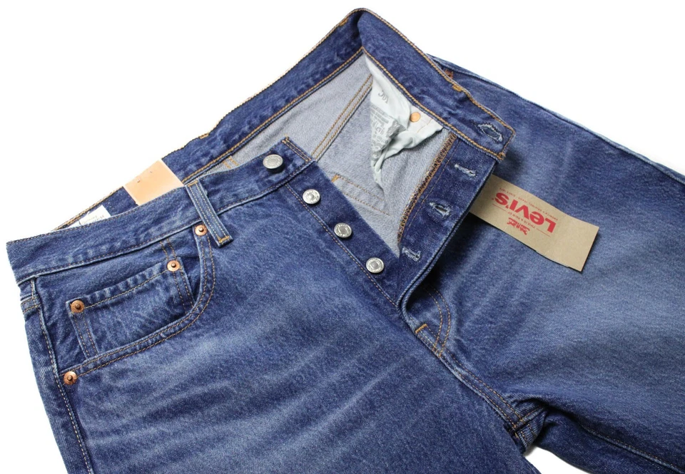 LEVI'S 501 Premium Big E Original Fit Straight Herrenjeans W30 L28 Knopf Fly, Foto 4 von 5
