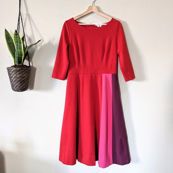 boden claudia ponte midi dress