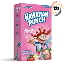 12x Packs Hawaiian Punch Lemon Berry Squeeze Drink Mix | 8 Singles Each | .95oz