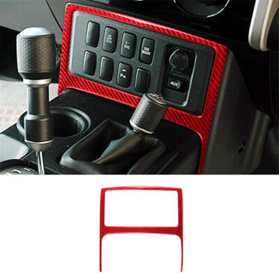 Red Carbon Fiber Below Climate Control Frame Cover Trim For Toyota FJ Cruiser 