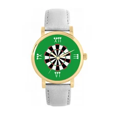 Toff London TLWS-31276 Ladies Green Roman Numerals Dartboard Watch