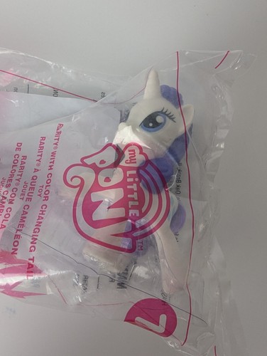 My Little Pony RARITY Mcdonald's Happy Meal Toy #7 Color Changing Tail
