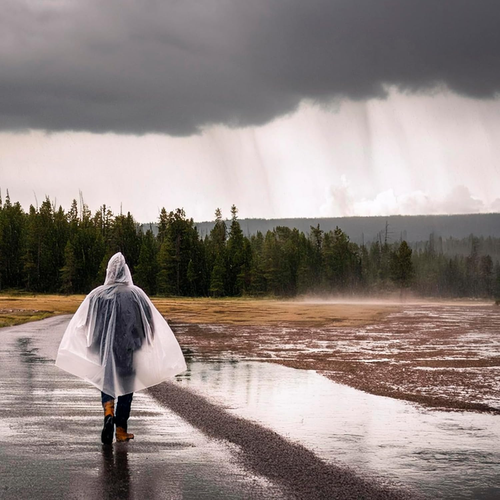 Poncho Antipioggia Donna E Uomo - Poncho Impermeabile Uomo E Donna - Mantella An - Foto 8 di 12