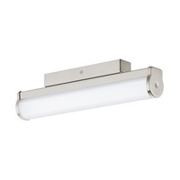 Led Wandlampe Wandleuchte Innen Stahl In Nickel-Matt Glas Satiniert In Weiss