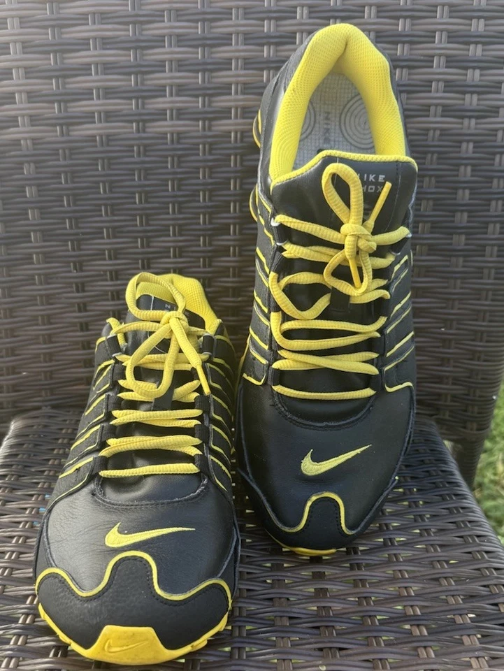 Nike Shox NZ NIKEiD Custom Black Yellow Men’s 12W RARE 626915-991 2014 VTG Shox - Image 2 of 4