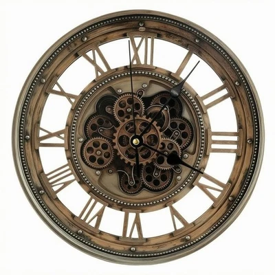 Vintage Round Wall Clock Decorative Roman Numeral Wall Clock - Image 1 of 4