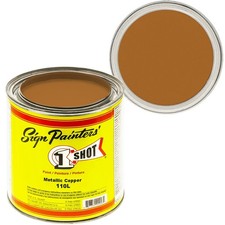 1 Shot Lettering Enamel Metallic Copper 110L   4oz Pinstriping Paint