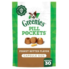 Greenies Pill Pockets for Dogs Peanut Butter Large,Soft Dog Treats, 7.9 oz