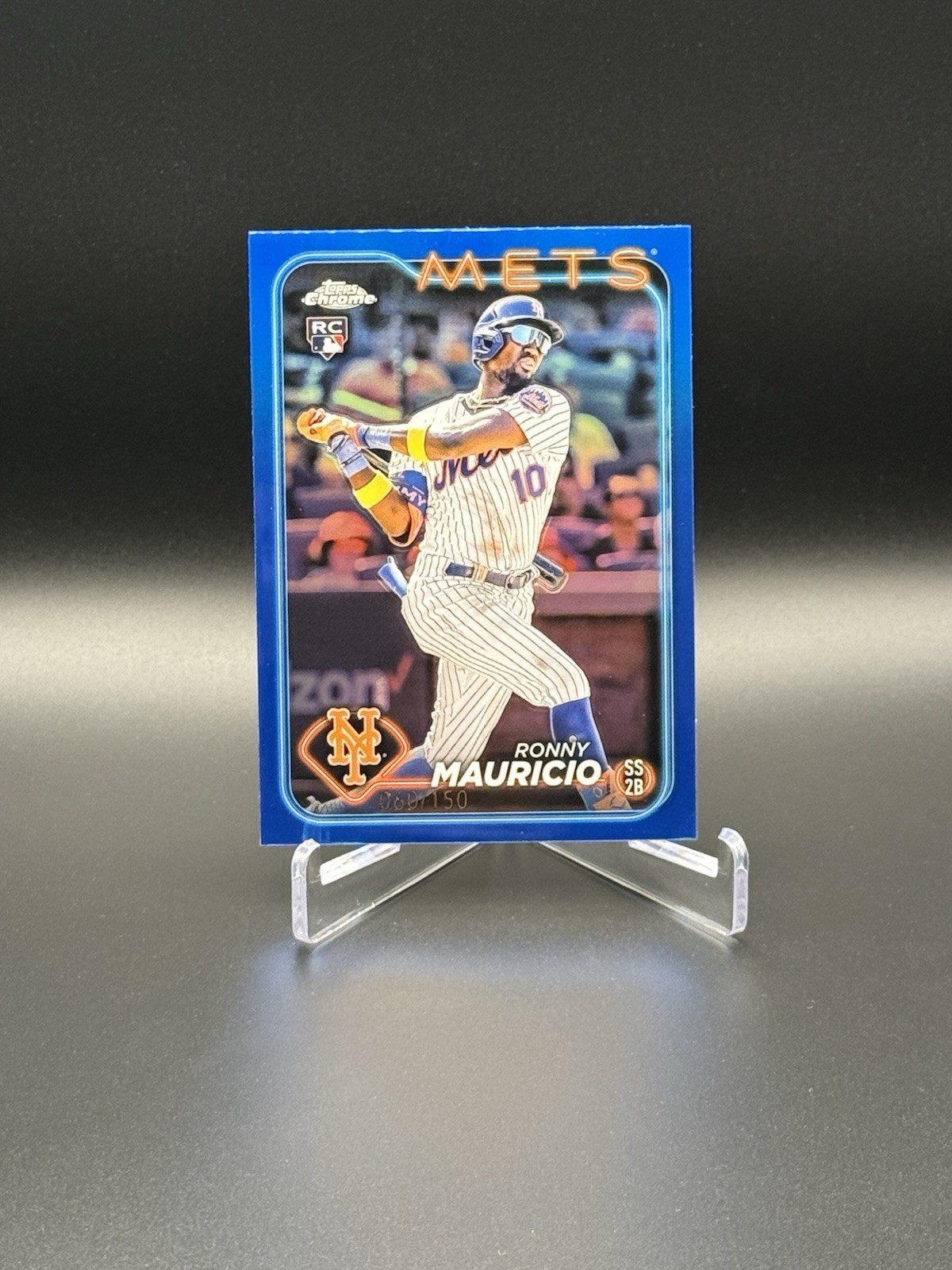 2024 Topps Chrome - Ronny Mauricio #28 Blue Refractor /150 (RC)