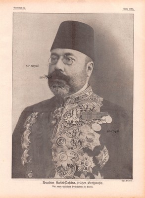 Ibrahim Hakki Pascha - Botschafter Türkei - 1915 - Historische Aufnahme ~20x28cm