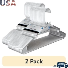 Durable Plastic Hangers 18 Pack Lightweight Non-Slip Clothes Hanging System New