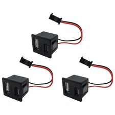 Pack Of 3 Snap Fit Charging Port With USB And Type C Power Socket