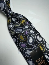NWT VERSE 9 MULTI COLOR PAISLEY STYLE PRINT SILK DESIGNS NECK TIE & HANKY