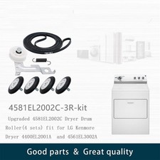 4581EL2002C Dryer Drum Roller Wheel and Shaft Pack of 4 For LG 4581EL2002H US