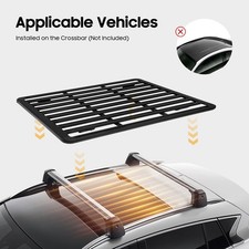 63 Aluminum Platform Flat Roof Rack Universal Cargo Carrier 440lbs Load