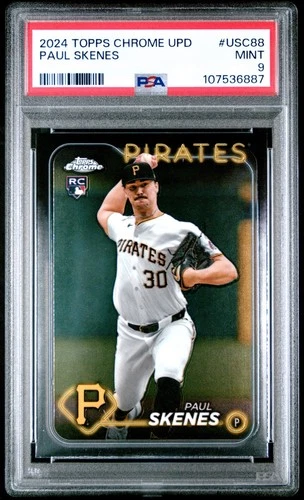 2024 Topps Chrome Paul Skenes #USC88 PSA 9 Mint RC Pirates Rookie Update Series