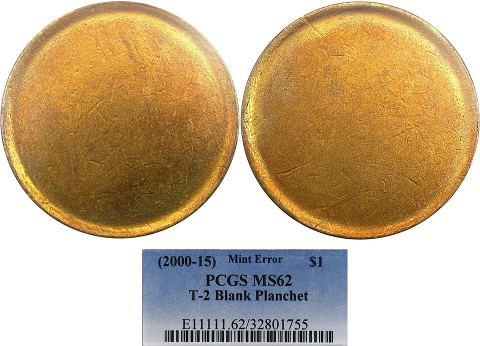 2000-2015 $1 PCGS MS62 TYPE 2 BLANK PLANCHET ~ ORIGINAL & COLORFUL! - Image 3 of 4