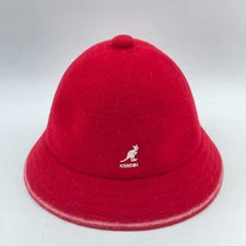 KANGOL Stripe Casual Red Wool Blend Bucket Hat Medium Retro Streetwear Hip Hop